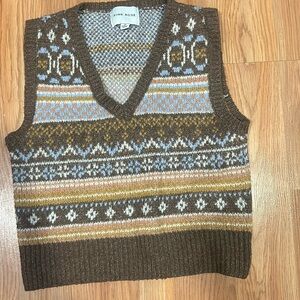 Brown sweater vest